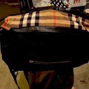 Large leather Burberry bag
